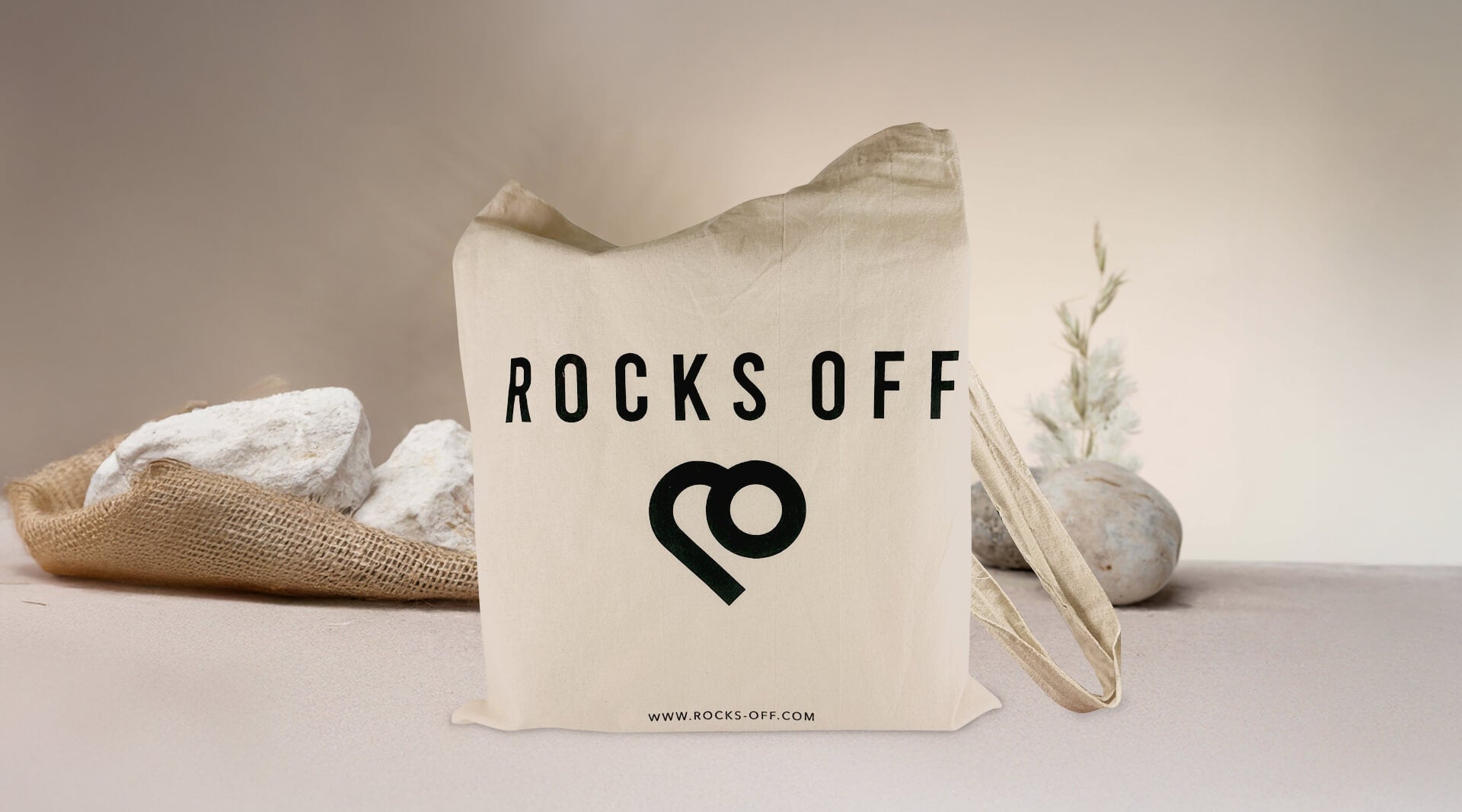 Rocks Off cotton tote bag