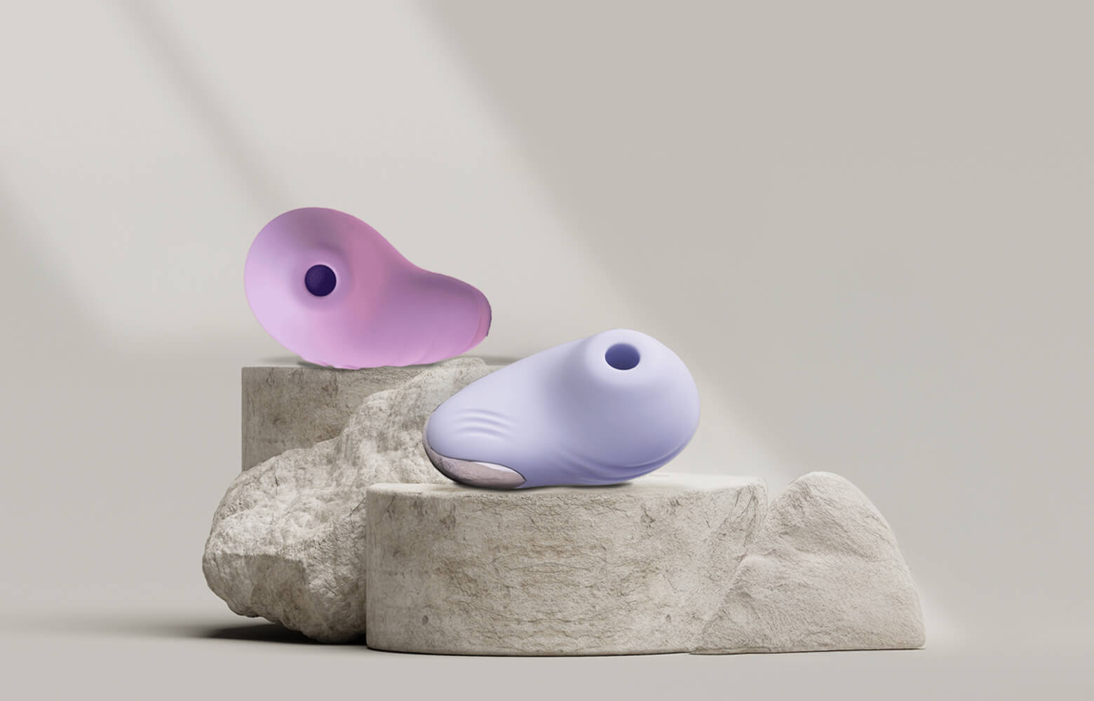 Collection of various clioral suckerson a stone podium