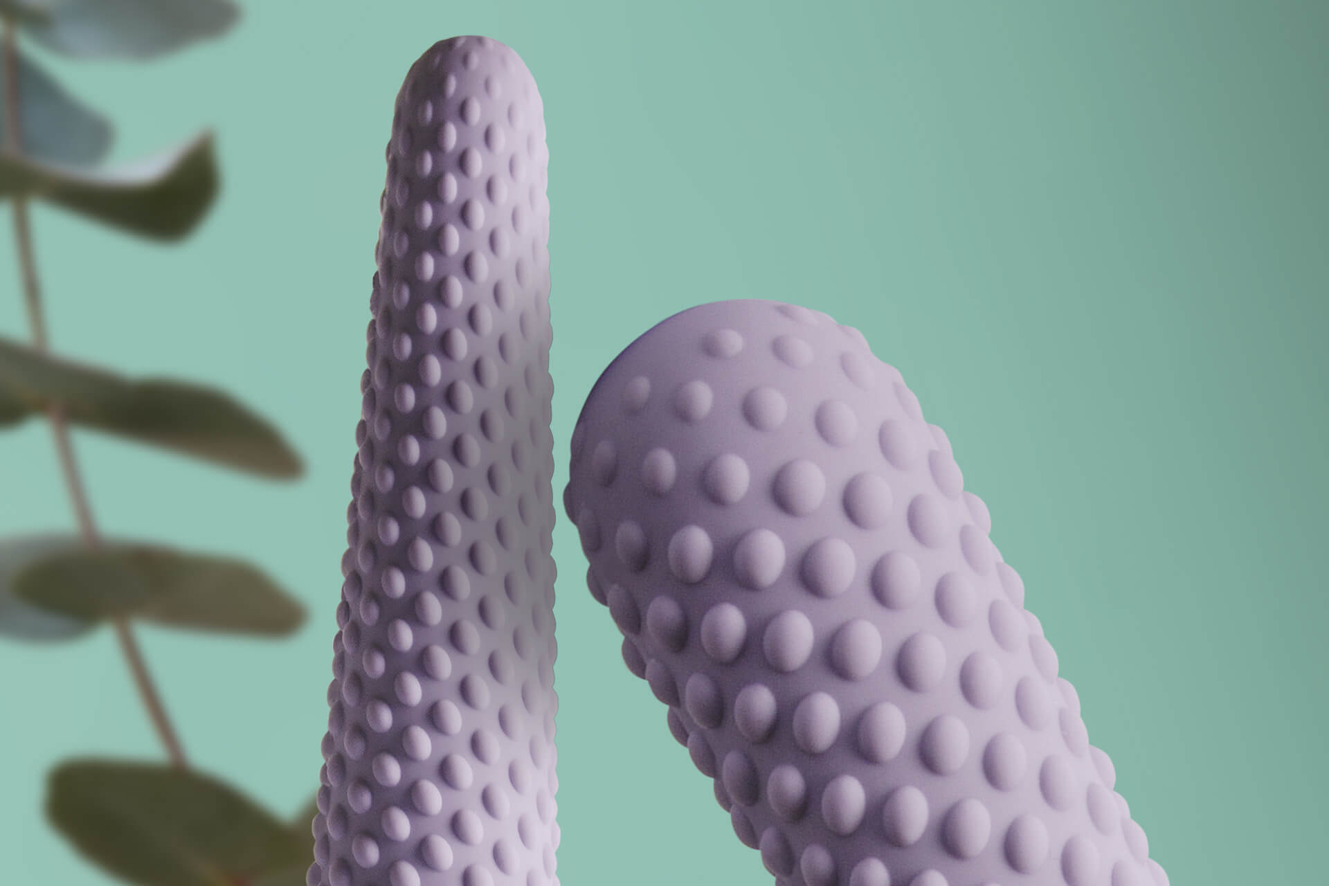 Close up of dilators to show nodules covering the products