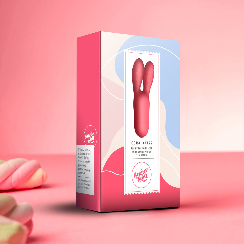 Rocks Off Sugarboo Coral Kiss - Coral Rabbit Vibrator