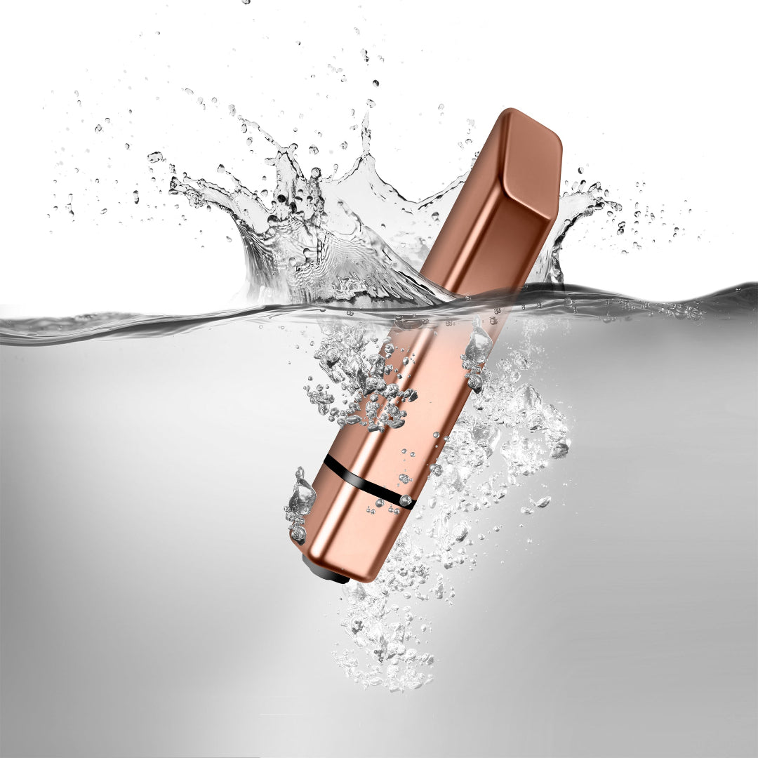 Rocks Off Bamboo - Discreet Rose Gold Lipstick Vibrator