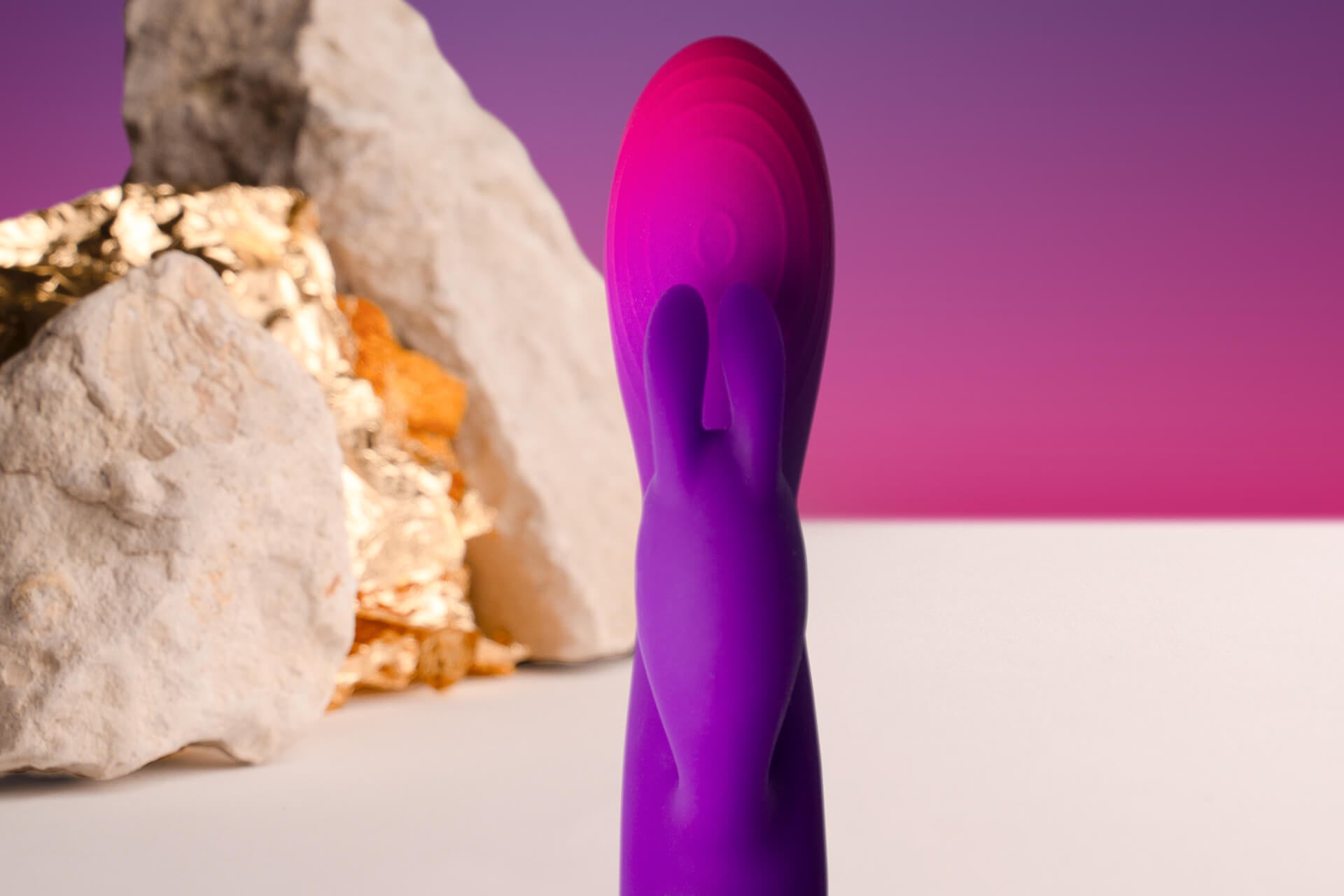 Glo-girl vibe front on soft body safe silicone