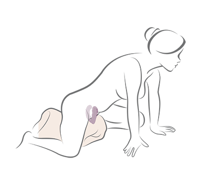 Illustration of woman using the gemini with alone thrusting