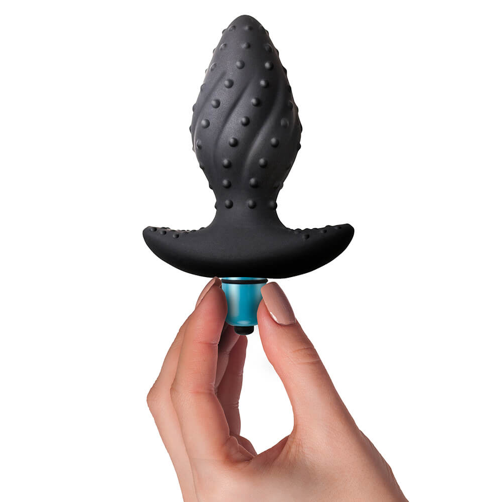 Vibrating Butt Plug hand scale comparison