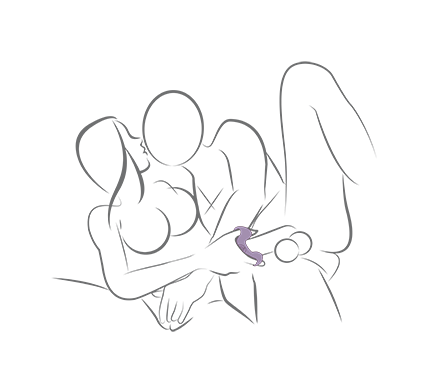 Illustration of a couple using masturbator