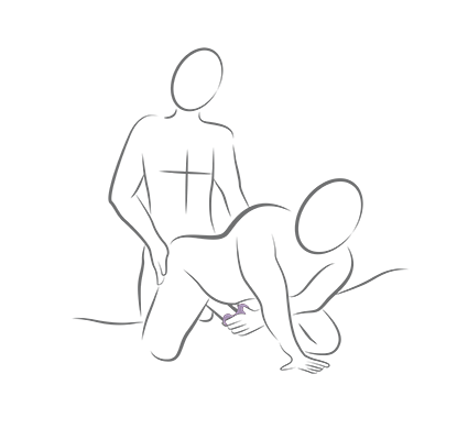 Illustration of a couple using masturbator