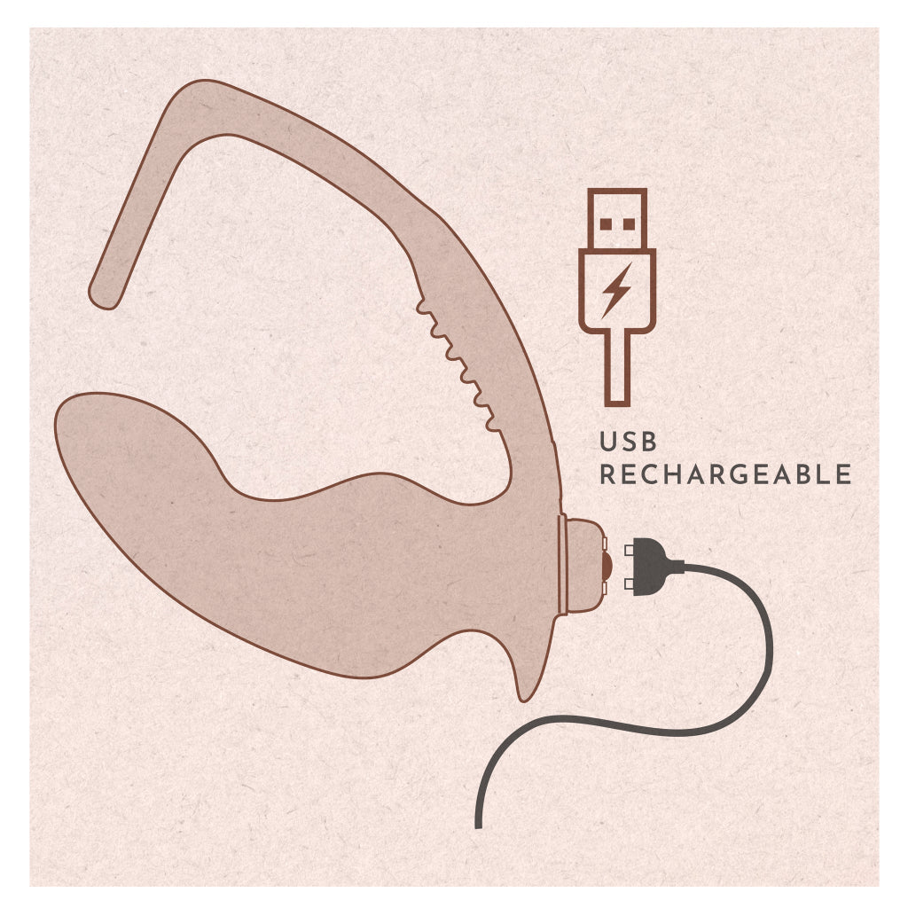 Rechargeable prostate massager with USB charging cable