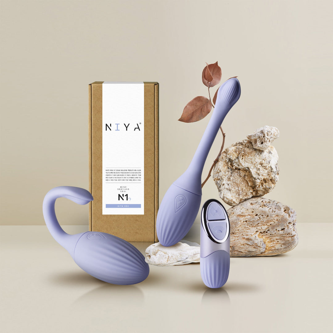 Purple NIYA N1  with packaging labeled 'NIYA' on a neutral background