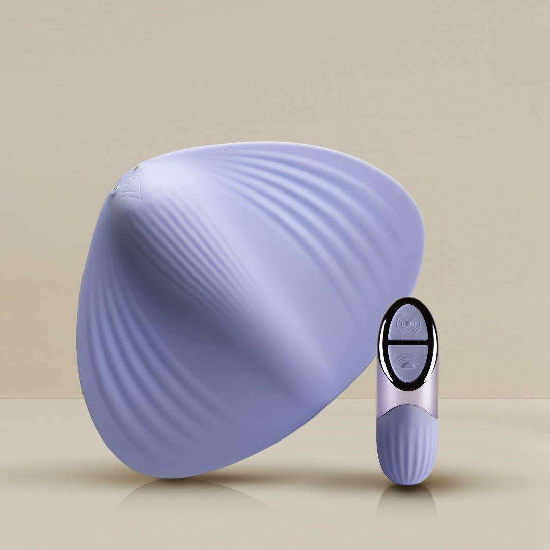 Purple NIYA N5 panty vibe with remote control on a beige background