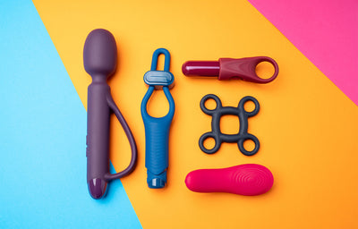 Group shot of the accessible sex toy range, Quest.