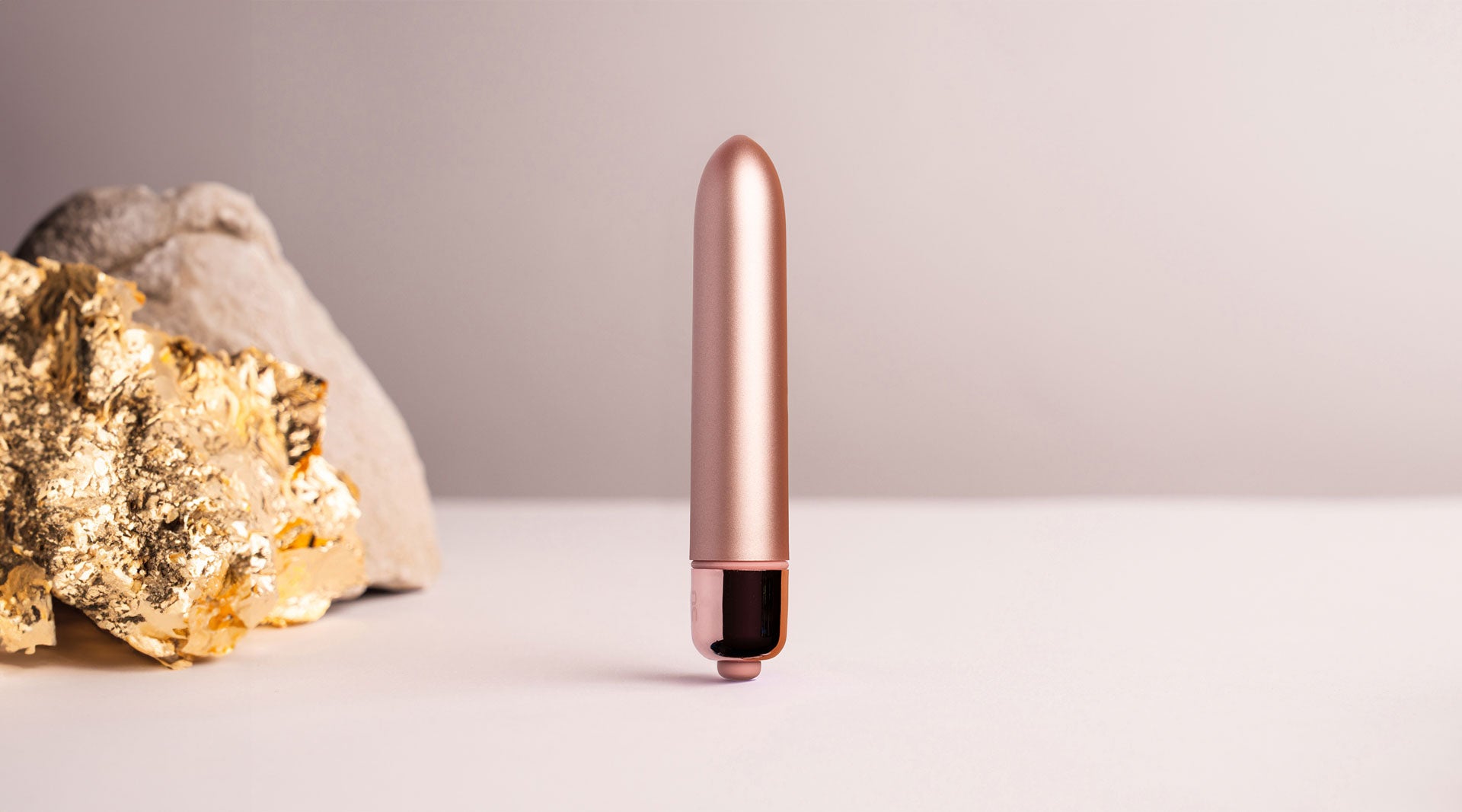 Small bullet vibrator in a matt blush colour.