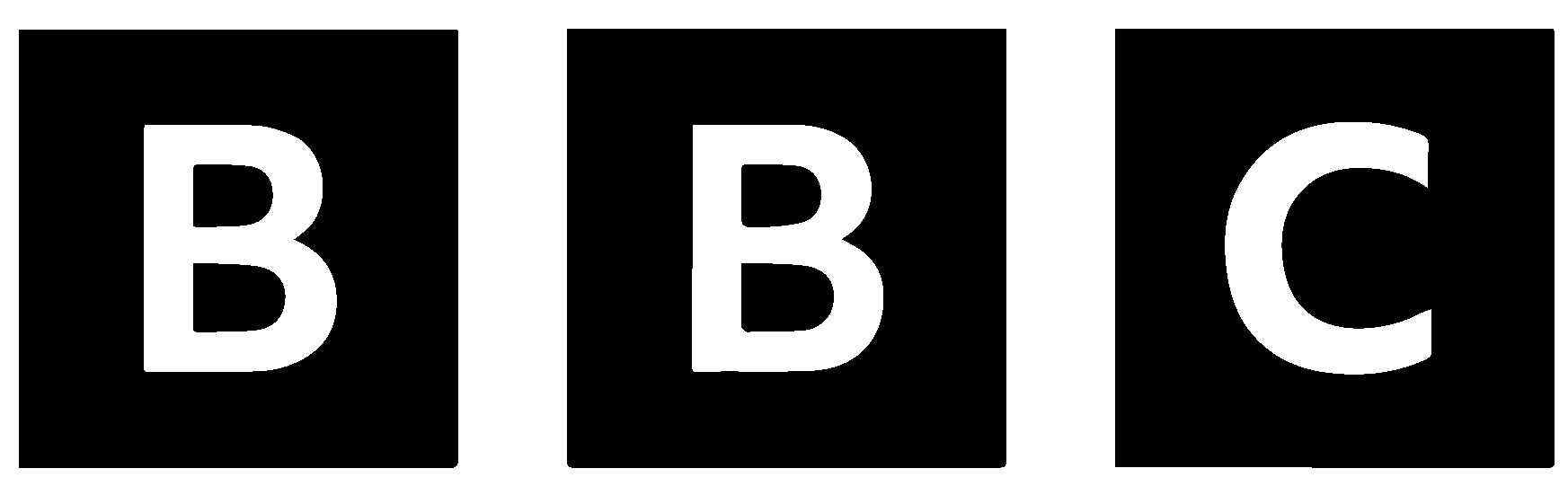 the "bbc" logo in black