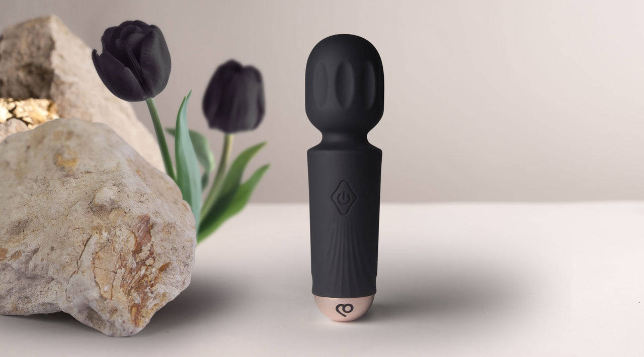 Black Tulip | Rechargeable Powerful Mini Wand Vibrator Black Tulip | Rechargeable Powerful Mini Wand Vibrator