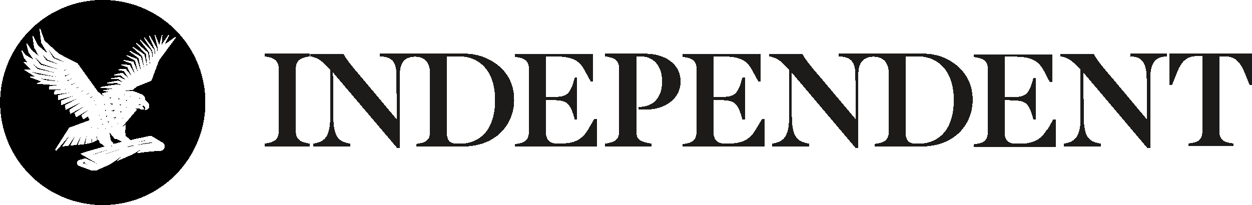 the "independent" logo in black
